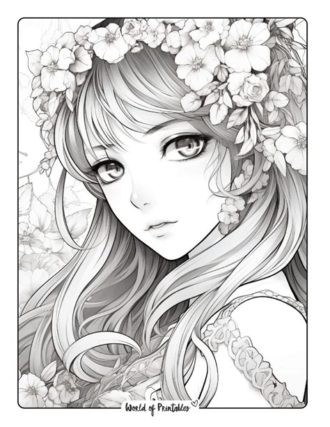 anime coloring page|More.